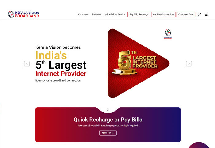 KeralaVision website