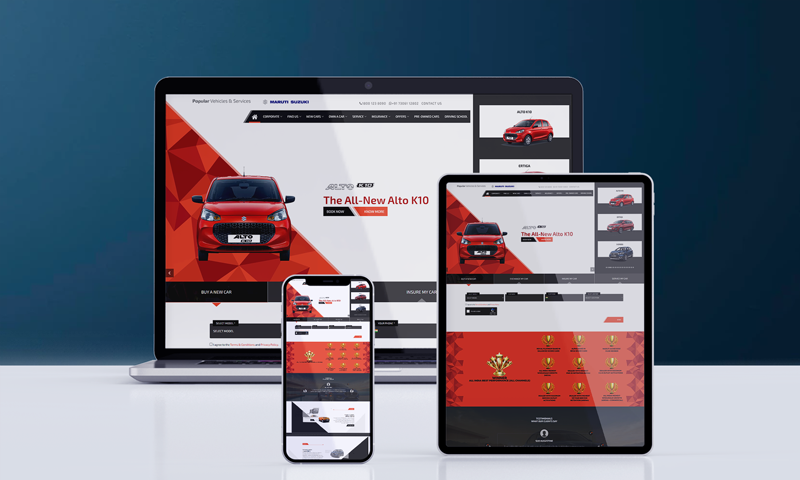 Automotive website design and development agency services